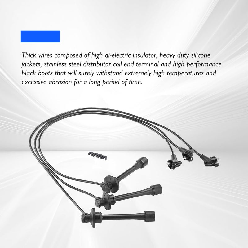 OXCANO 6324 3 قطع أسلاك شمعات الإشعال متوافقة مع لكزس ES300 1996 1997 1998 1999 2000 2001، تويوتا أفالون 1996 1997 1998 1999، كامري 1996-2001، سيينا 1998-2000، سولارا 1999-2003 - V6 3.0L بنزين - Image 3